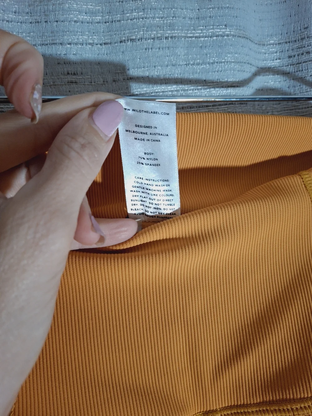 High-Waist Women’s Ribbed Bike Shorts in Marigold Small